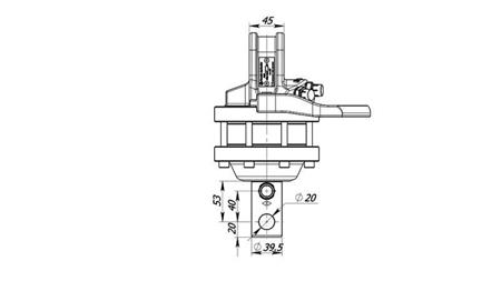 ROTATORE IDRAULICO 1000/500 KG CON ASSE