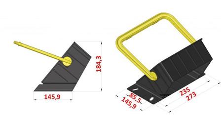 PORTA PER CUNEO PLASTICO DIN 76051/E53 6.500 Kg