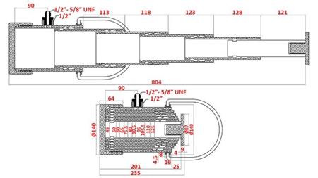 HIDRAULIKUS EMELŐ 5 SZINTES (235/804 mm)