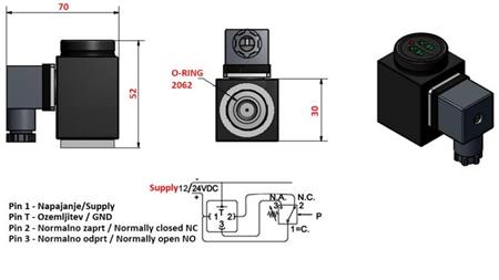 ELECTRIC PRESSURE SWITCH X55 0-200 BAR (MAX.500BAR)