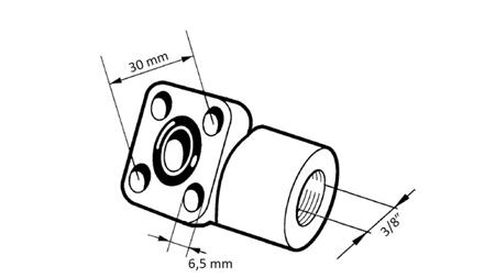 PIPE CONNECTION 3/8 - STRAIGHT FLANGE BOSCH fi 30