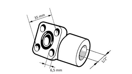 PIPE CONNECTION 1/2 - STRAIGHT FLANGE BOSCH fi 35