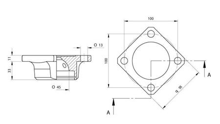 BALL fi 45 WITH FLANGE