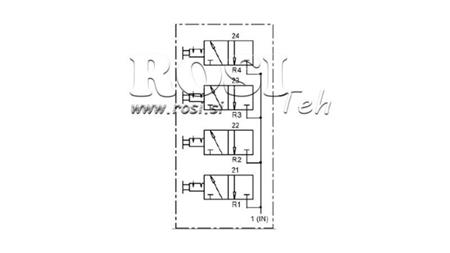 Diagram 4 WAY PNEUMATIC CONTROLLER