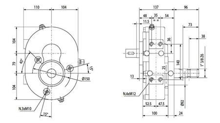 REDUCER INVERSION A-3A 1:1 (30HP-22.1W)