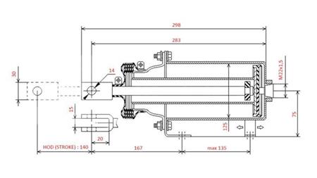 AIR BRAKE CYLINDER - MEMBRANE 125 mm