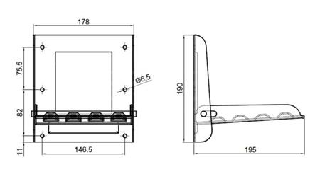 FOLDING STEP FOR TRAILER GALVANIZED