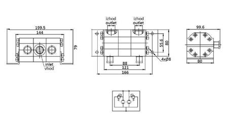 HYDRAULIC GEAR FLOW DIVIDER 2/1 (6,4-13,2 lit - max. 240bar) 3,1cc/SEG