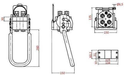 MULTI-FASTER COUPLING 4-way BSP1/2 FIXED PART