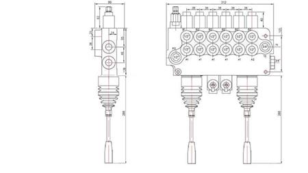 HYDRAULIC VALVE 6xP80 + 2x JOYSTICK