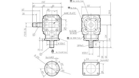 ANGULAR REDUCTOR T-310J 1:3 (30HP-22kW)