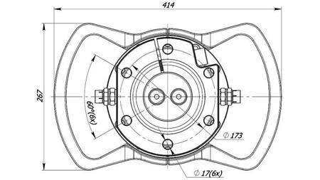 HYDRAULIC ROTATOR 10000/5000 KG WITH FLANGE 2PR