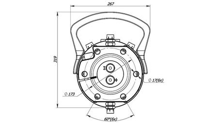 HYDRAULIC ROTATOR 16000/8000 KG WITH FLANGE