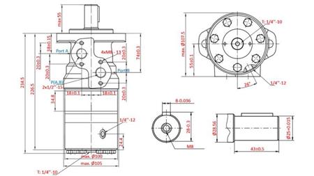 HYDRAULIC MOTOR B/MR 200 - WITH BRAKE