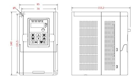 CONVERTITORE DI FREQUENZA-INVERTER 1Fase 0.75kW GD10-0R7G-S2-B