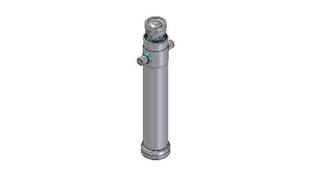 4028S -TELESCOPIC CYLINDER STANDARD/BALL 2 EXTENSIONS STROKE 1195 Dia.124