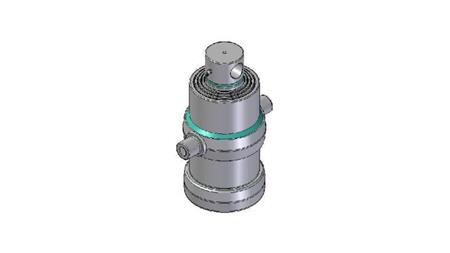 4080F -TELESCOPIC CYLINDER STANDARD/HOLE 4 STAGES TRAVEL 1010 DIAMETER 190