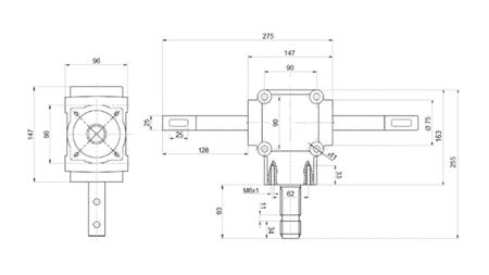 REDUCȚIE DE UNGHI AXĂ DUBLĂ 1: 1.14 (27CP-20kW)