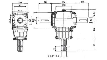 ENGRANAJE DE ÁNGULO PTO-R22T 1:2 (23HP-17kW)