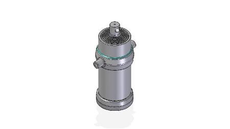 7054F -TELESCOPIC CYLINDER STANDARD/HOLE 7 STAGES STROKE 2905 DIAMETER 215