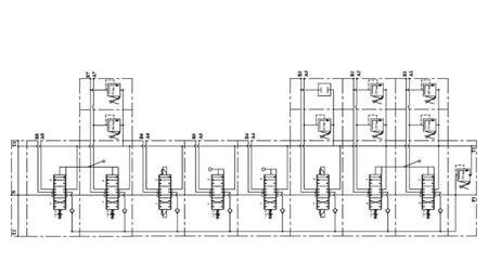 HYDRAULIC VALVE HIAB 8xPC70 + 2x JOYSTICK - ELECTRO CONTROL 12V