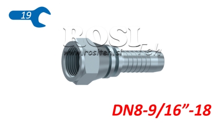 HYDRAULIC FITTING DKJ JIC74° FEMALE DN8-9/16”-18