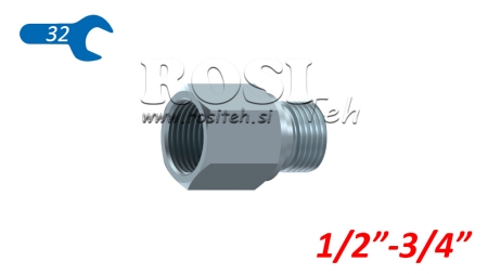ADAPTER HYDRAULICZNY MĘSKI-KOBIECY 1/2-3/4