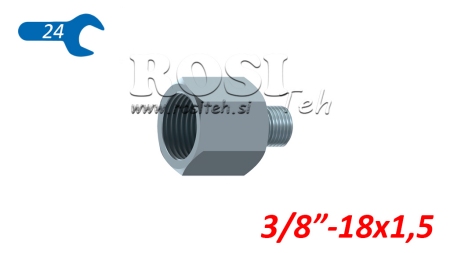 ADAPTER HYDRAULICZNY MĘSKI-KOBIECY 3/8-18X1.5