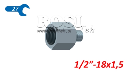 ADAPTER HYDRAULICZNY MĘSKI-KOBIECY 1/2-18X1.5