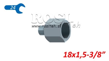 ADATTATORE IDRAULICO MASCHIO-FEMMINA 18X1.5-3/8