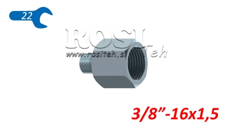 ADATTATORE IDRAULICO MASCHIO-FEMMINA 3/8-16X1,5
