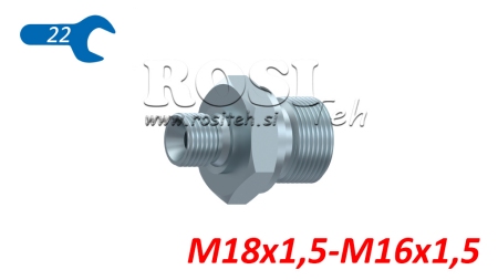 REDUKTOR HYDRAULICZNY M18X1.5-M16X1.5