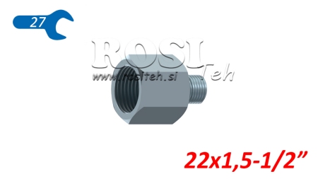 ADAPTER HYDRAULICZNY MĘSKI-KOBIECY 22X1.5-1/2