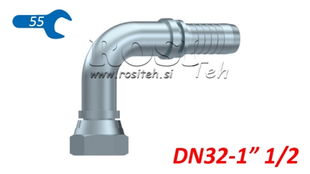 HIDRAULINĖ SĄSAJA BSP MOTERIS ELBOW 90° DN32-1 1/2