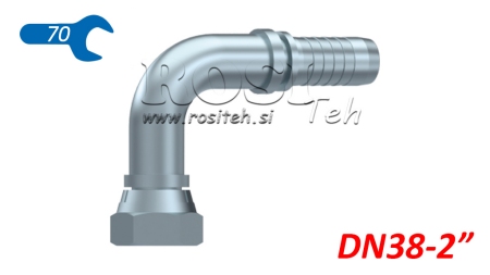 HIDRAULINĖ SĄSAJA BSP MOTERIS ELBOW 90° DN38-2