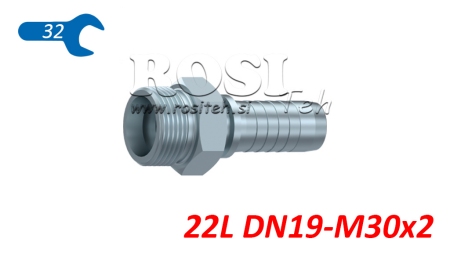 HIDRAULINĖ SĄSAJA CEL 22 L SU VYRIŠKU DN19-M30X2