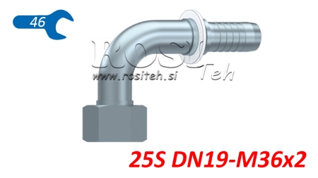 HIDRAULINIS SUJUNGIMAS DKOS 25 SU Moterišku ALKŪNE 90 DN19-M36X2