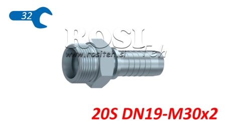 HYDRAULIC FITTING CES 20 WITH MALE DN19-M30X2