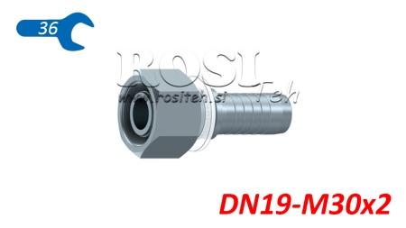 HÜDRAULILINE ÜHENDUS DKOS 20 KOOS NAISE DN19-M30X2