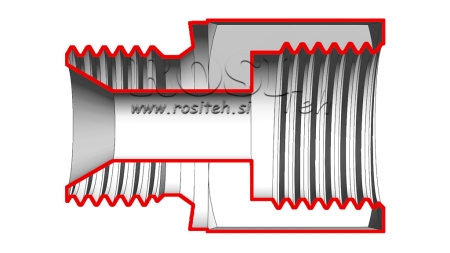 ADAPTER HYDRAULICZNY MĘSKI-KOBIECY 22X1.5-1/2