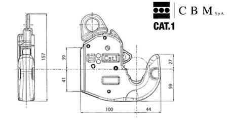automatic hook for carrying hydraulics category 1