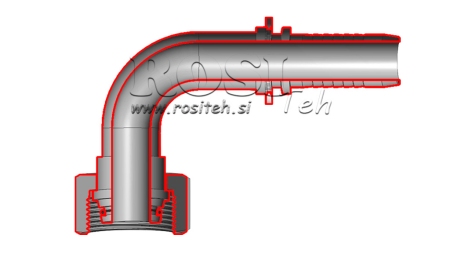 HIDRAULINĖ SĄSAJA DKOL 10 L MOTERIS ELBOW 90 DN8-M16X1,5