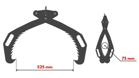 GRAPPOLI FORESTALI MANUALI GRIPPER HD50 (500MM) - ZINCATE