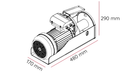 230 V VERRICELLO ELETTRICO DWI 500/990 kg