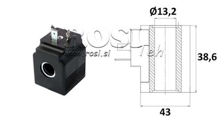 BOBINA ELETTROMAGNETICA 24V DC - SAE08 - fi 13.2mm-38.6mm 22W
