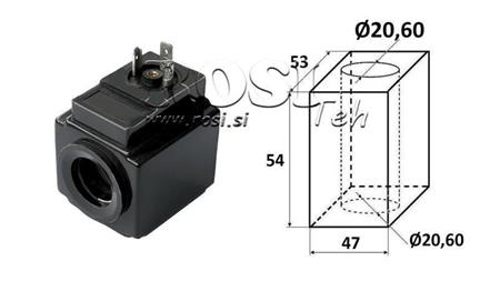 ELEKTROMAGNETICKÁ CIEVKA 24VAC - DS3 - fi 20,6mm-54mm 192W