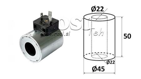 ELECTROMAGNETIC COIL 12V DC - DS3 - fi 22mm-50mm 32,7W