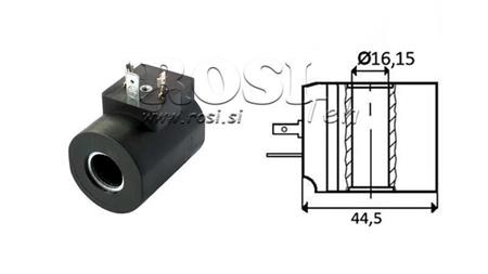 BOBINA ELETTROMAGNETICA 12V DC - CB10 - fi 16.15mm-50.2mm 26W IP65