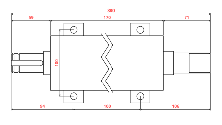 AX PENTRU CIRCULAR DIN FONTĂ 300MM (FILET STÂNG)