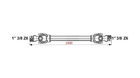ALBERO CARDANICO OMOLGATO CE linea profi CAT.8 lunghezza 1000mm